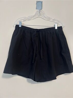 COS Black Elastic Waist Drawstring Shorts